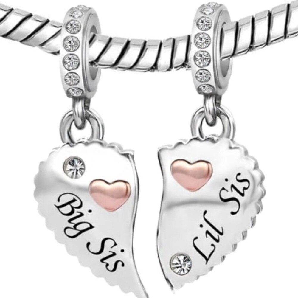 SISTERS LOVE 2 Charms New